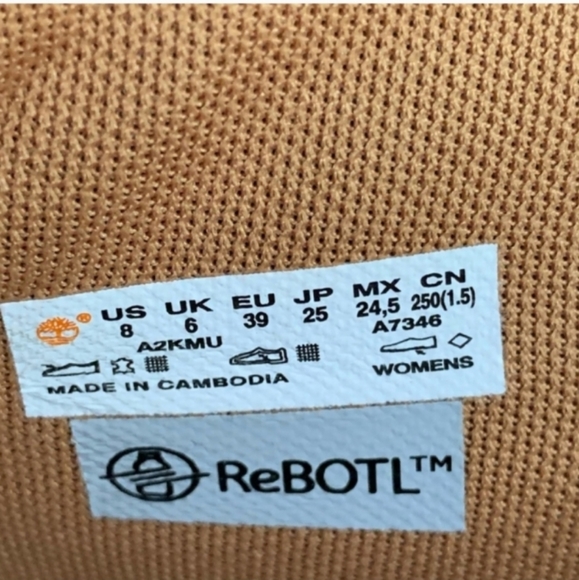 Timberland Sky Platform Chunky Boots Lace Up Brown 8 Round Toe Women - Picture 7 of 8